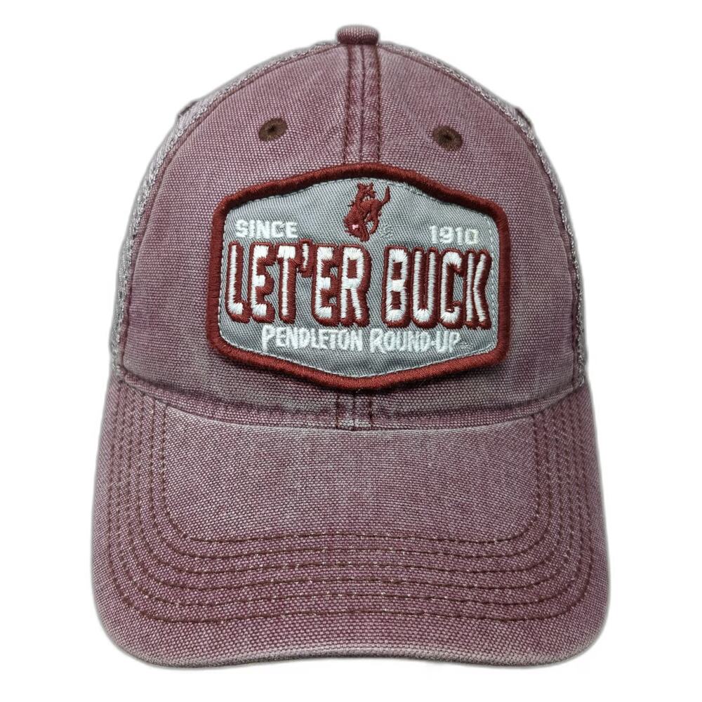 Legacy Trucker Hat Red One Size Pendleton Round-Up Bucking Bronco Patch Mesh